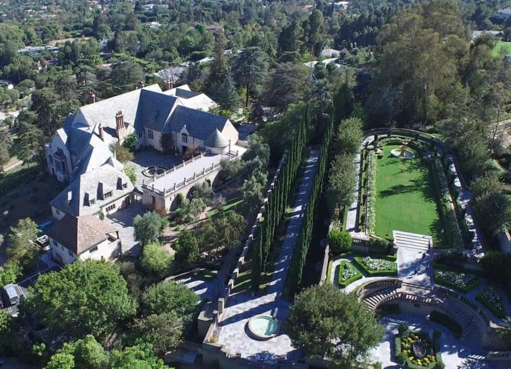 aerial view of Greystone Mansion